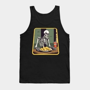 Skeleton eat chips Tank Top